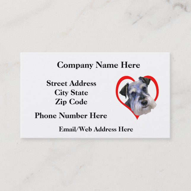 Pet Grooming Sample 6 Business Card (Front)