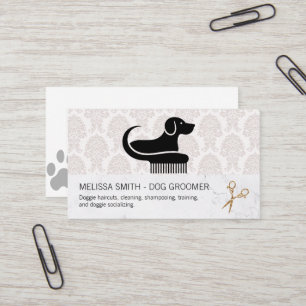 Pet Grooming Scissors Animal Care Business Card