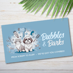 Pet Grooming Services - Watercolor art Business Card