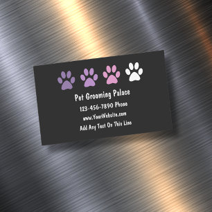 Pet Grooming Trendy Business Card Magnets