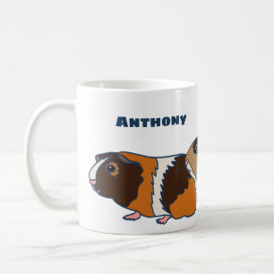 Pet Guinea Pigs Illustrations Personalised Coffee Mug