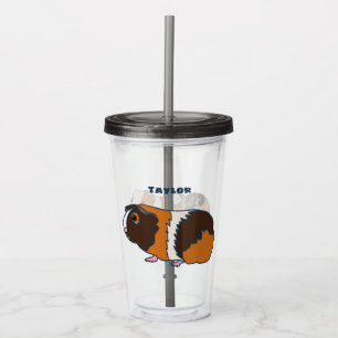 Pet Guinea Pigs Illustrations Personalized Acrylic Tumbler