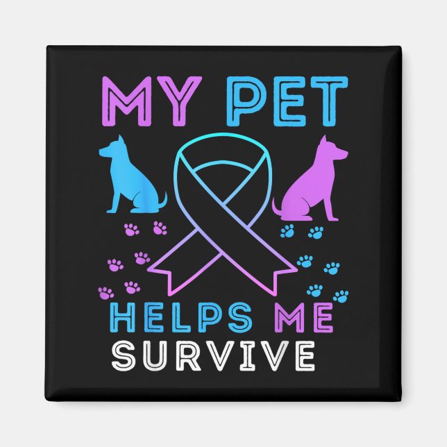 Pet Helps Survive Prevention Emotional Support Magnet (Front)