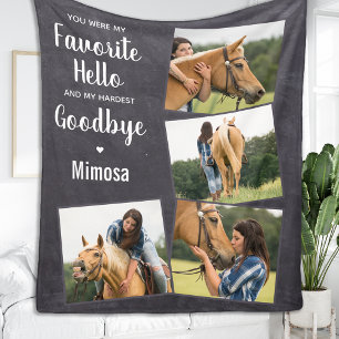 Pet Horse Memorial Personalised Photo Collage Fleece Blanket