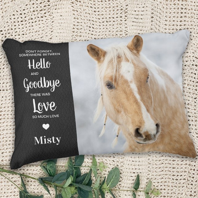 Pet Horse Memorial Sympathy Photo Decorative Cushion (Creator Uploaded)