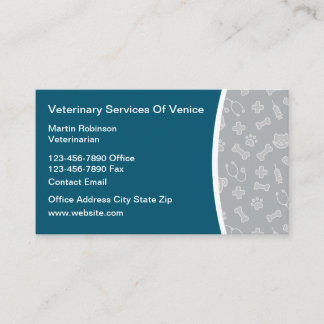 Pet Hospital Veterinarian Business Cards