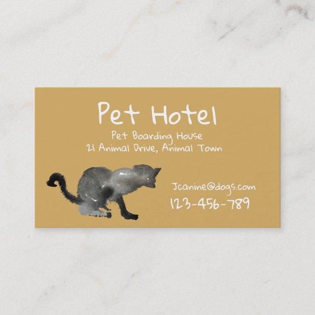 Pet Hotel boarding kennel professional Business Ca Business Card (Front)