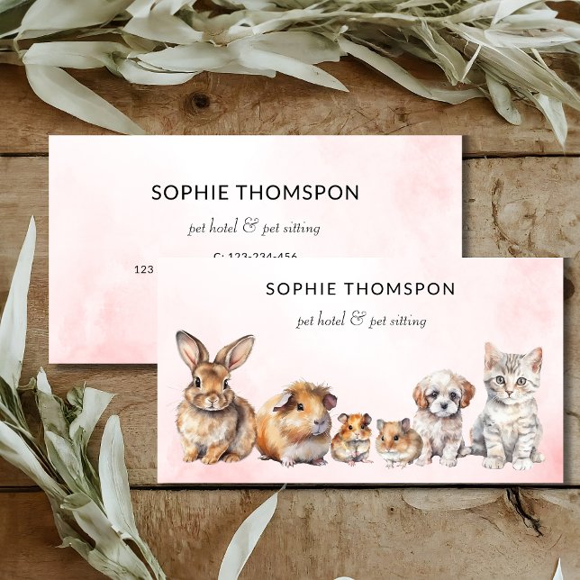 Pet hotel & pet sitting business card (Creator Uploaded)