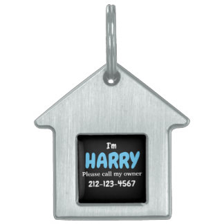 Pet house shaped dog tag