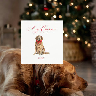 Pet Image Christmas Cocktail Napkin