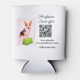 Pet influencer add pet photo name social media  can cooler