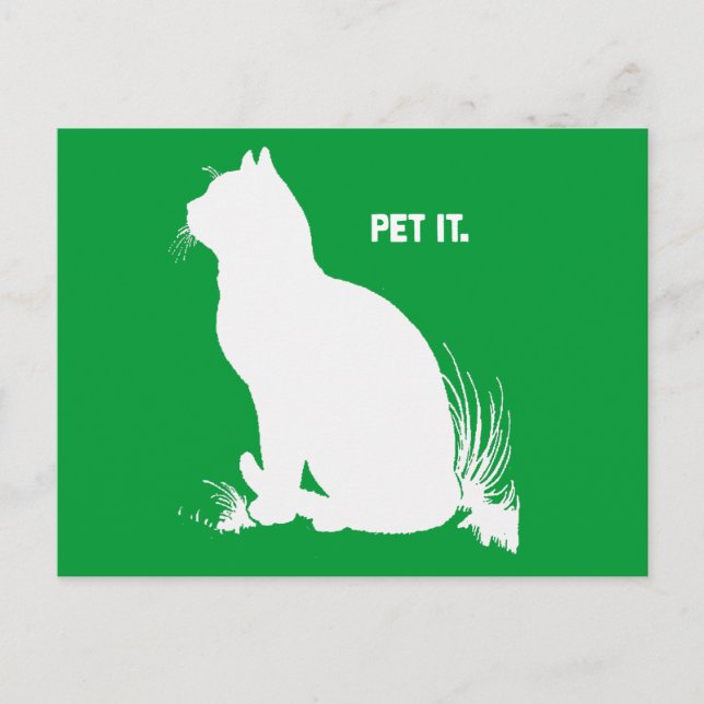PET IT - WHITE -.png Postcard (Front)