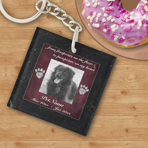 Pet Keepsake Memorial Tribute Marble Effect Key Ring