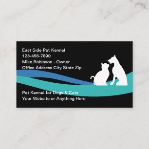 Pet kennel Dog And Cat Theme Business Cards