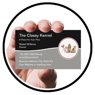 Pet Kennel Modern Business Cards