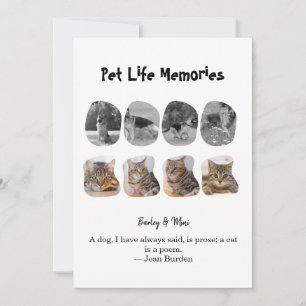 Pet Life Memories 8 Photo Collage Tribute Template