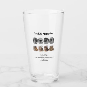 Pet Life Memories 8 Photo Collage Tribute Template Glass
