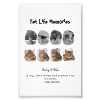 Pet Life Memories 8 Photo Collage Tribute Template