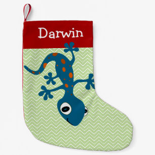 Pet Lizard Blue Christmas Stocking