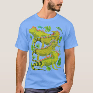 Pet Lizard Owner Tropical Leaves Reptile Lover Exo T-Shirt