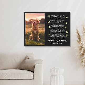 Pet Loss Dog I'll Be Waiting at the Door  Canvas Print