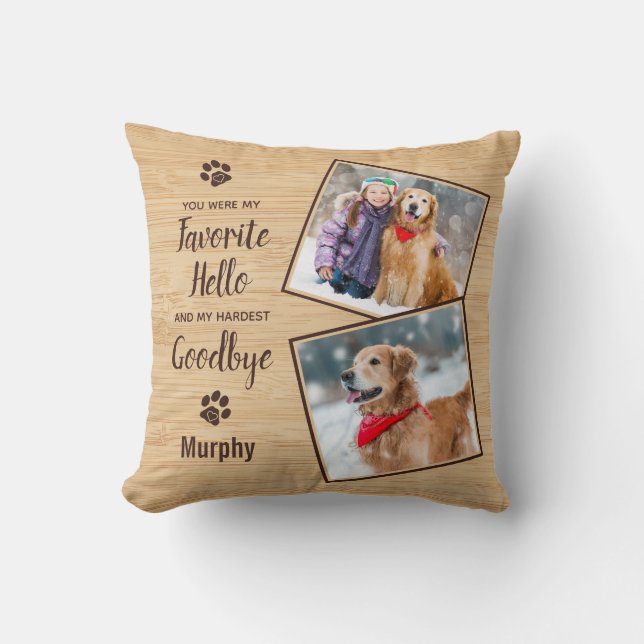 Pet Loss Dog Memorial Cushion (Front)