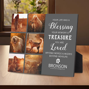 Pet Loss - Dog Memorial Photo Collage Plaque
