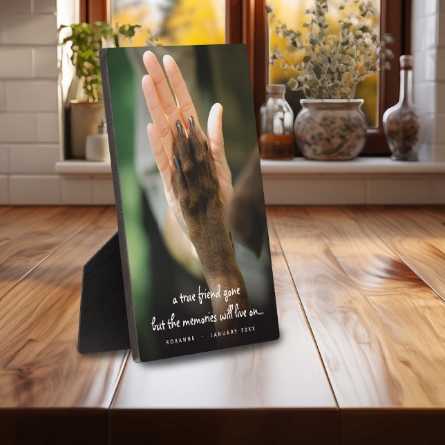 Pet Loss Dog Photo Remembrance Plaque (Creator Uploaded)