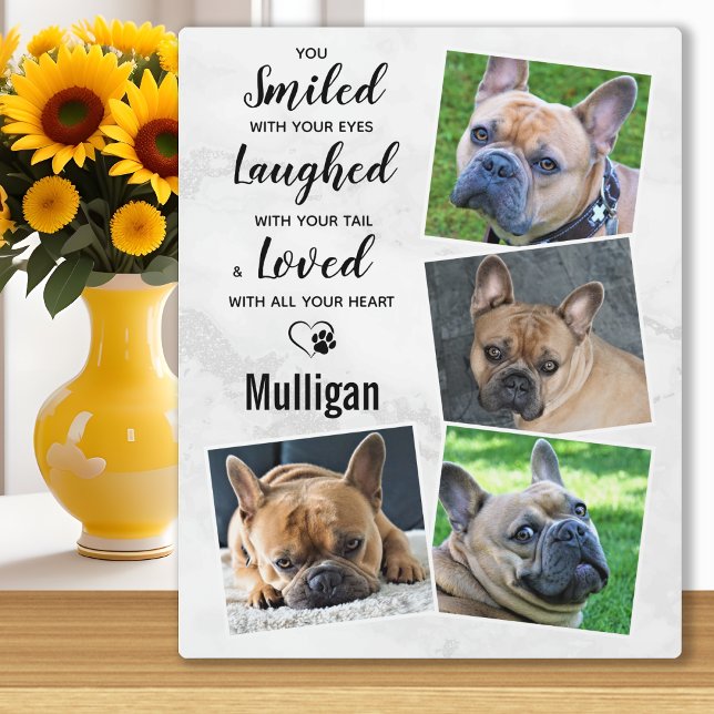 Pet Loss Gift- Modern Marble Keepsake Dog Memorial Plaque (Creator Uploaded)