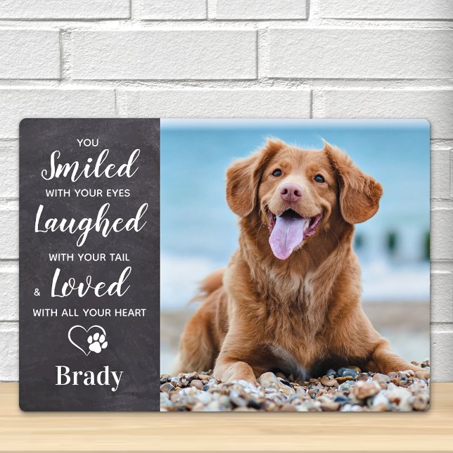 Pet Loss Gift Personalised Photo Pet Dog Memorial Plaque (Creator Uploaded)