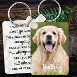 Pet Loss Gift Sympathy Quote Photo Pet Memorial Key Ring<br><div class="desc">Celebrate your best friend with a custom pet dog memorial keychain . This is the perfect gift for yourself, family or friends to honour those loved . We hope your photo keychain will bring you joy, peace, and happy memories . Keychain is double sided , one side . Quote "...</div>