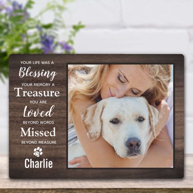 Pet Loss Keepsake Personalised Pet Memorial Photo Plaque (Creator Uploaded)