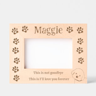 Pet Loss Memorial Bichon Frisé   Etched Frames