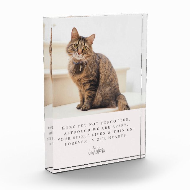 Pet Loss Memorial Keepsake Photo Block (Left)