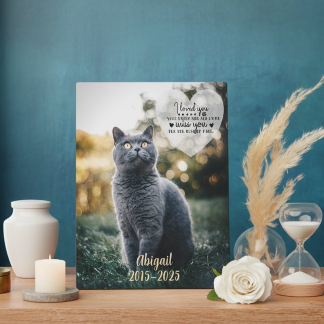 Pet Loss Memorial  Plaque (Personalized Pet Photo Memorial Plaque)