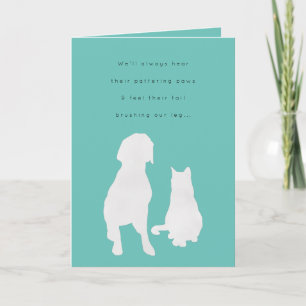 Pet Loss Pattering Paws Sympathy Card