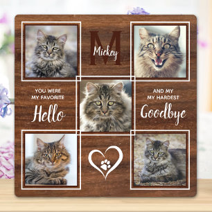 Pet Loss Personalized Unique Cat Memorial Plaque