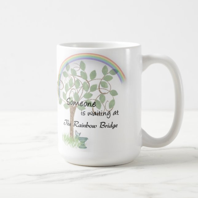 Pet loss, pet sympathy mug Rainbow Bridge (Right)