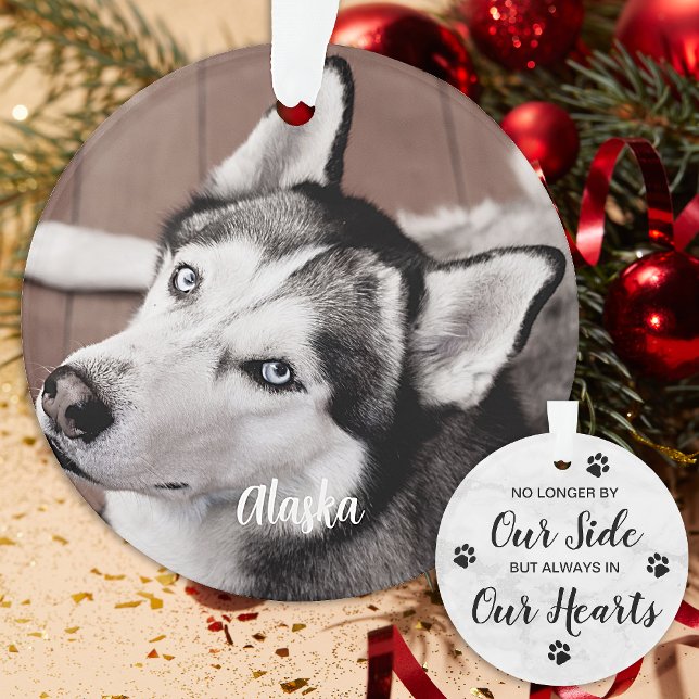 Pet Loss Quote - Custom Dog Photo - Pet Memorial Ornament (Creator Uploaded)