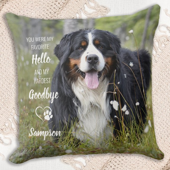 Pet Loss Remembrance Poem 2 Photo Dog Memorial Cushion (Creator Uploaded)