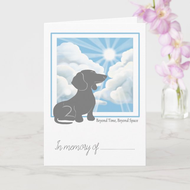 Pet Loss Simpathy Card - Dachshund (Orchid)