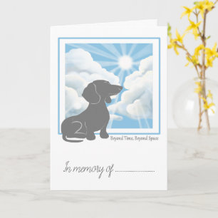 Pet Loss Simpathy Card - Dachshund