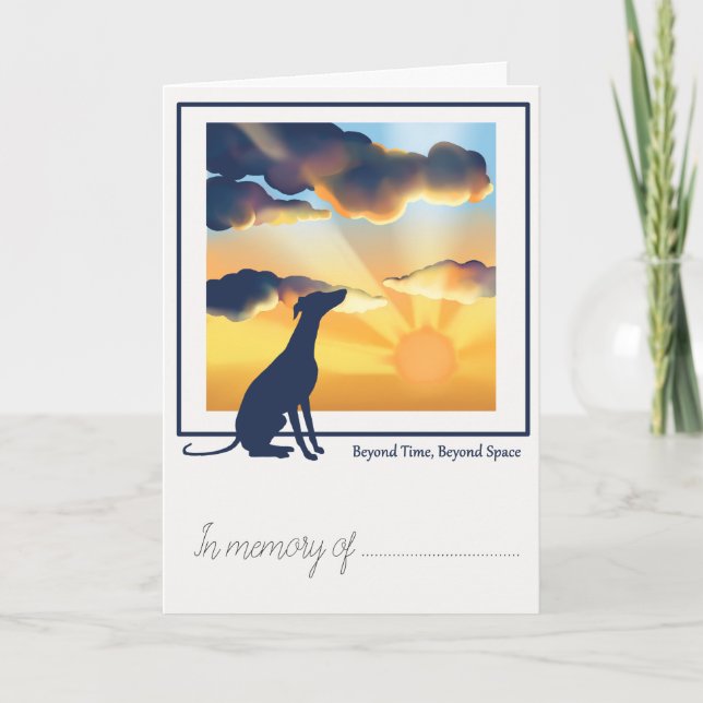 Pet Loss Simpathy Card -Sighthound (Front)