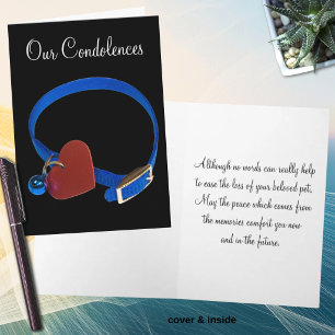 Pet Loss Sympathy Blue Collar Red Heart Template