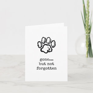 Pet Loss, Sympathy Card