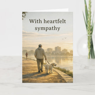 Pet Loss Sympathy Card – Quiet Walk Design