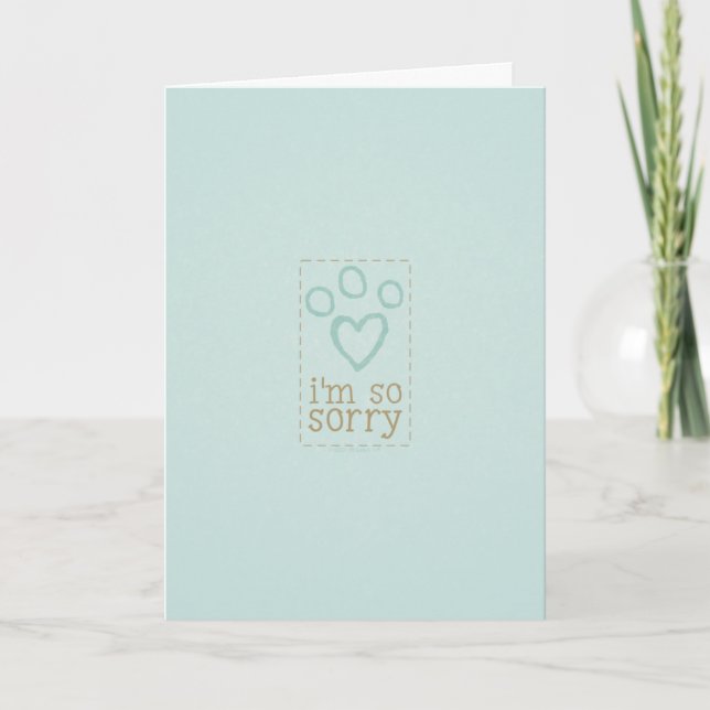 Pet Loss Sympathy From Single Blue Card (Front)