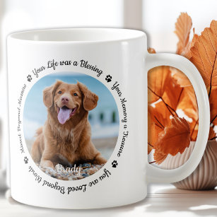 Pet Loss Sympathy Keepsake 2 Photo Dog Memorial Magic Mug