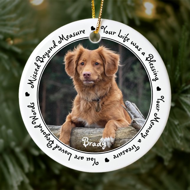 Pet Loss Sympathy Keepsake Dog Pet Memorial Ceramic Tree Decoration (Creator Uploaded)