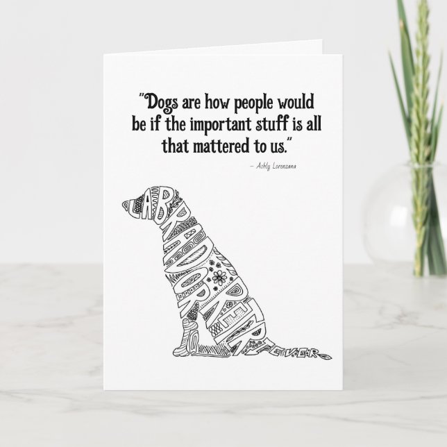 Pet Loss Sympathy Labrador Retriever Dog Card (Front)